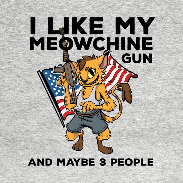 2nd Amendment Patriotic Gun Owner Cat American Flag Rifle by TellingTales